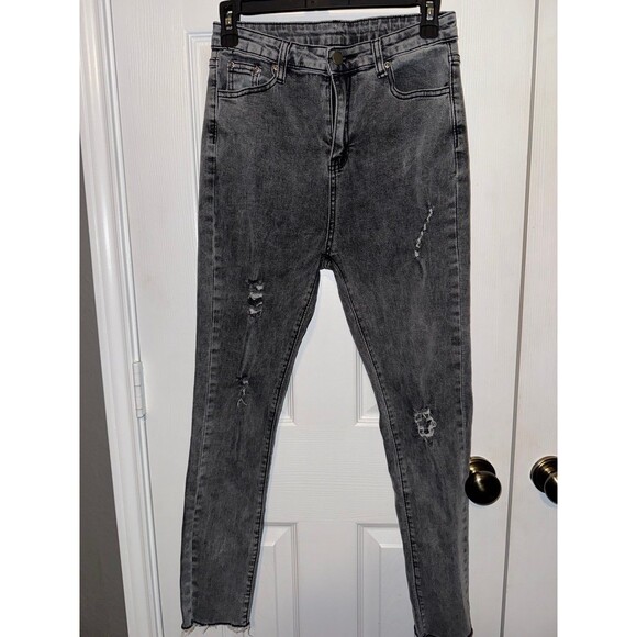 Medium Black Distressed Jeans - Picture 1 of 3